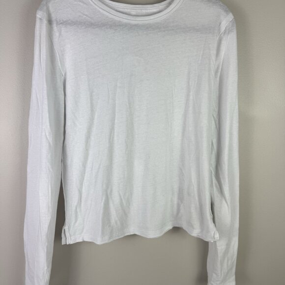 We The Free White Long Sleeve Tee Organic Cotton Blend Women’s M Casual Top - Picture 5 of 8